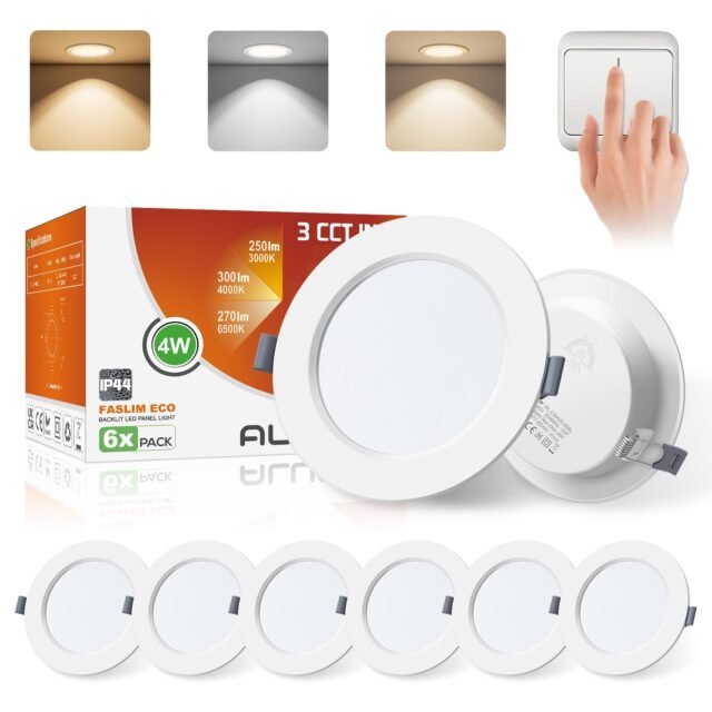Imontuojami LED šviestuvai Alluso 4W IP44 baltos spalvos