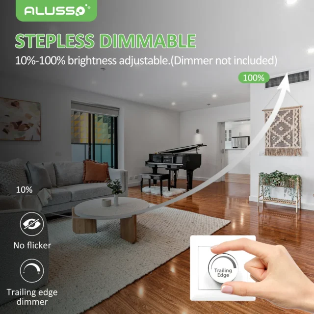 Imontuojami LED šviestuvai Alluso 10W IP65 nikelio spalvos