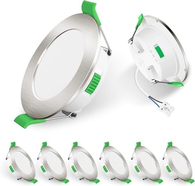 Imontuojami LED šviestuvai Alluso 4W IP44 nikelio spalvos