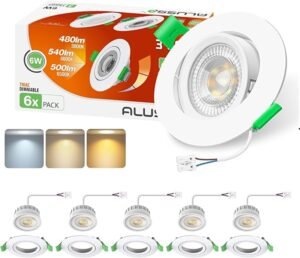 Imontuojami LED šviestuvai Alluso 6W IP44 baltos spalvos