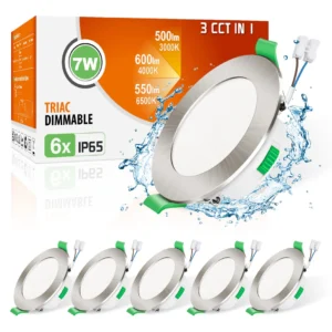 Imontuojami LED šviestuvai Alluso 7W IP65 baltos spalvos