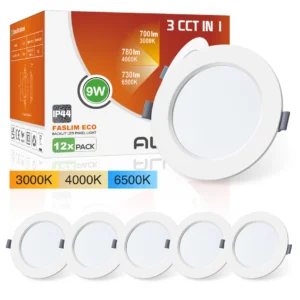 Imontuojami LED šviestuvai Alluso 10W IP44 baltos spalvos
