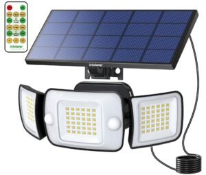 INTELAMP Saulės lauko LED prožektorius 6000mAh 1200LM lauko su judesio jutiklių