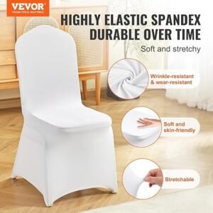 Kėdės užvalkalų pakuotėje 10 universalių baltų elegantiškų kėdžių nuimamų elastano elastano kėdžių užvalkalų