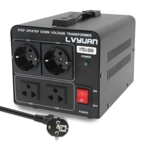 LVYUAN 2000VA 110 voltų JAV įtampos keitiklis, toroidinis transformatorius, 2000 vatų – Įėjimas: 110V arba 220V / Išėjimas: 110V ir 220V – Cantonape 2000W