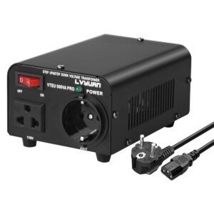 LVYUAN 500 VA 110 voltų JAV įtampos keitiklis, 500 vatų – Įėjimas: 110V arba 220V / Išėjimas: 110V ir 220V