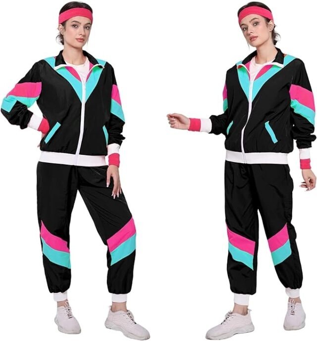 80-ųjų sportinis kostiumas, pop menas retro stilius,  045XXXLA