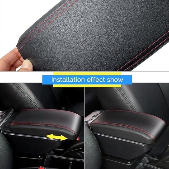 Peugeot 207 207CC porankiai, centrinis porankis su daiktadėže ir puodelio laikikliu, USB prievadas, automobilių priedai, konsolės porankis, juodas